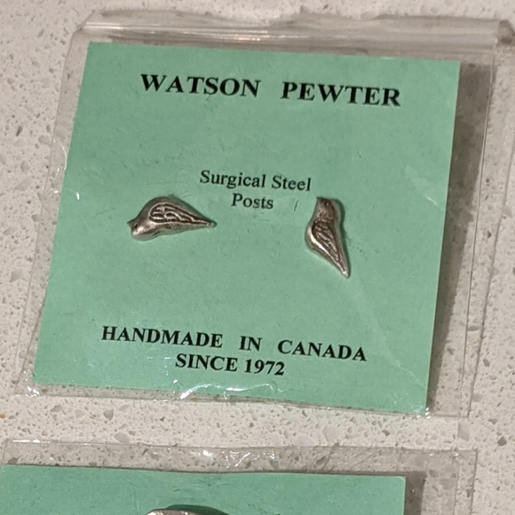 Pewter Brooch & Earrings - Picture 4 of 4